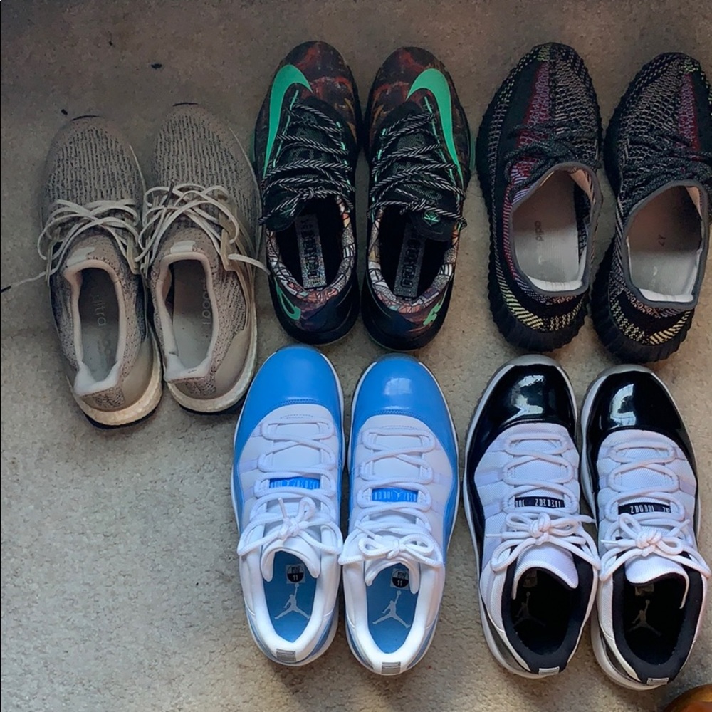 Jordan 11 lows, adidas yecheil yeezys, ultraboost
